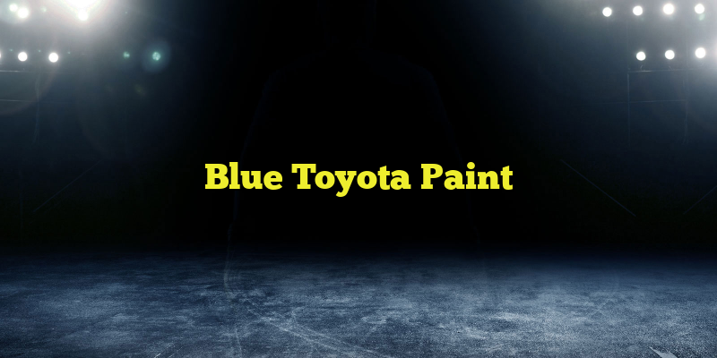 Blue Toyota Paint