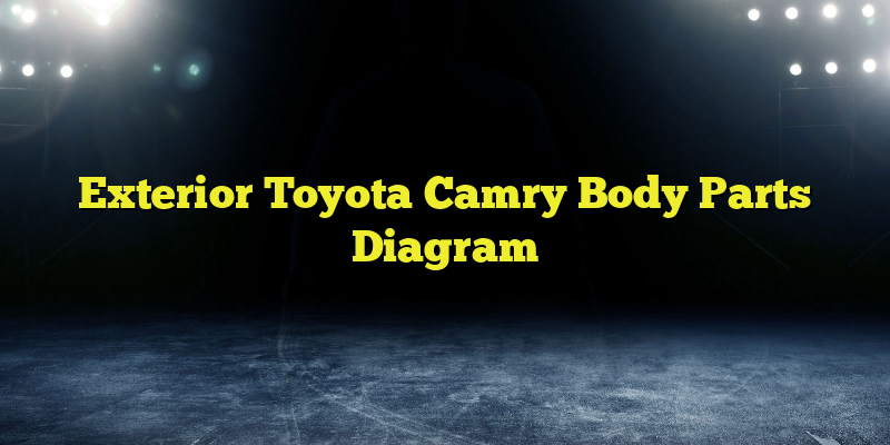 Exterior Toyota Camry Body Parts Diagram